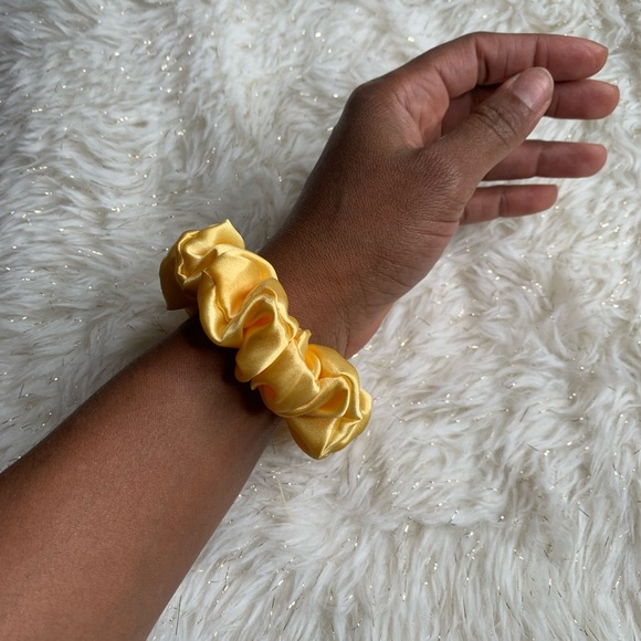 Small Satin Hair Scrunchie. - Picture 2 of 2